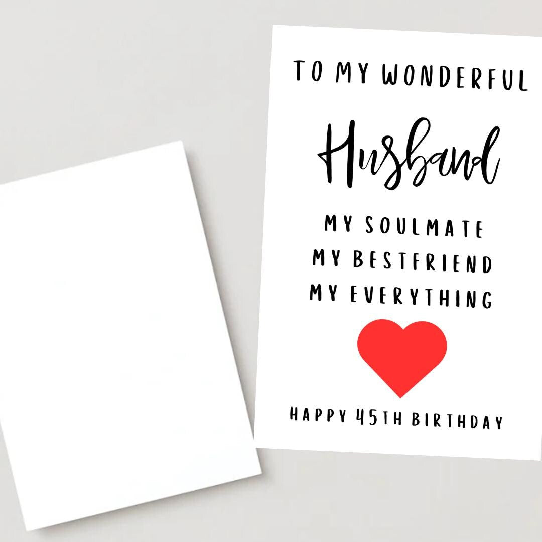 Personalised Husband Birthday Card- Soulmate Greeting Card Customised with Name/ Age For Him 30th 40th 50th 18th 21st 60th 70th