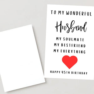 Personalised Husband Birthday Card- Soulmate Greeting Card Customised with Name/ Age For Him 30th 40th 50th 18th 21st 60th 70th