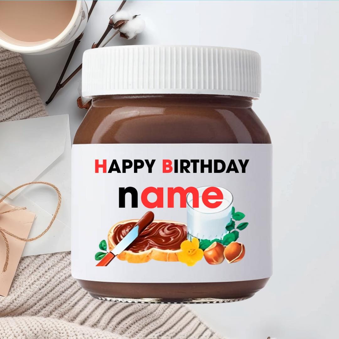 Personalized Chocolate Spread High-Quality Waterproof Label Vinyl Sticker Wedding Valentines Birthday Anniversary Custom Nutella Favors Gift