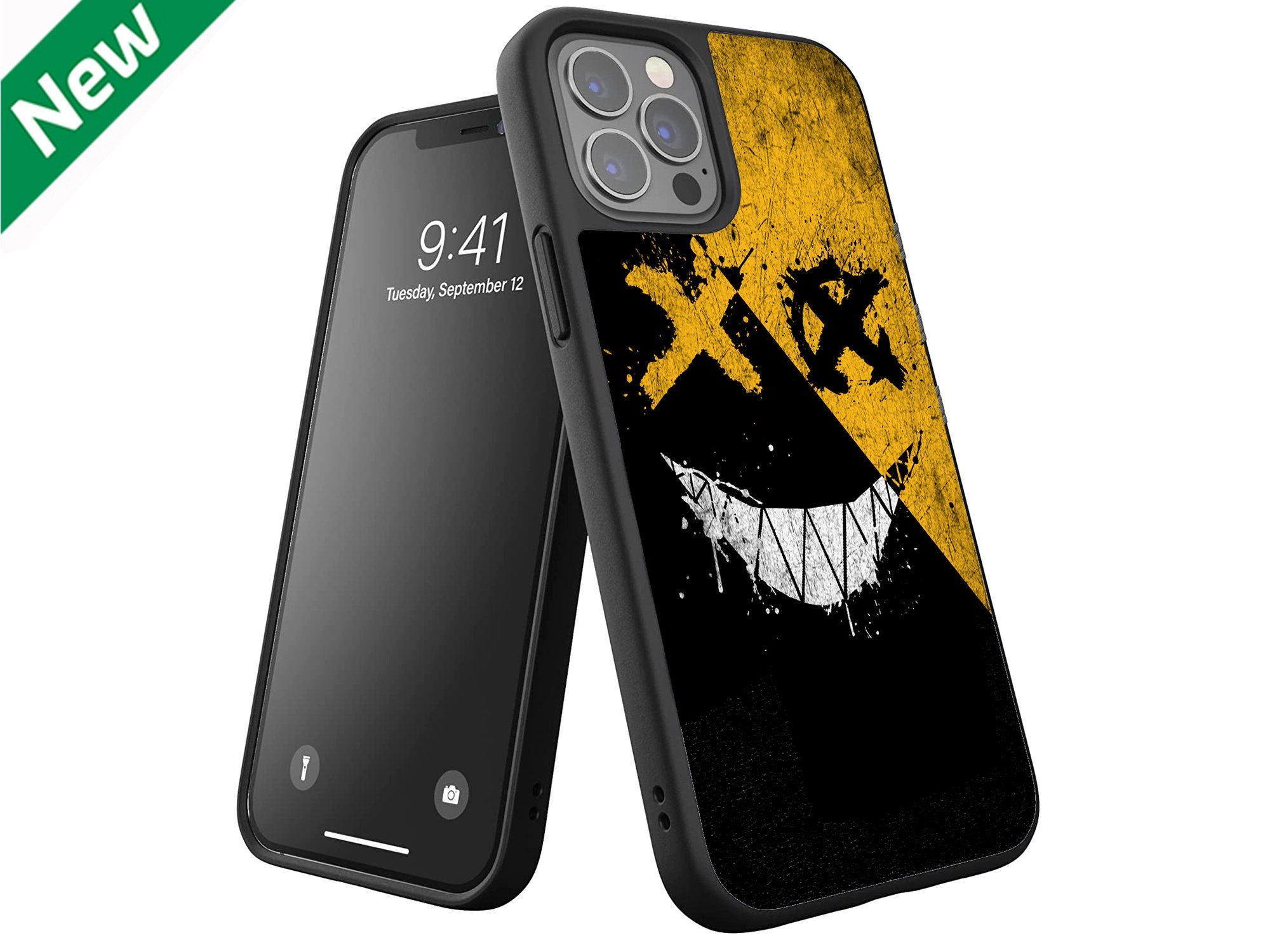 Phone Case, Colors for Your, iPhone 11 | 12| 13 | 14 Pro Max, Samsung, in 2023, Yellow, Black, and White