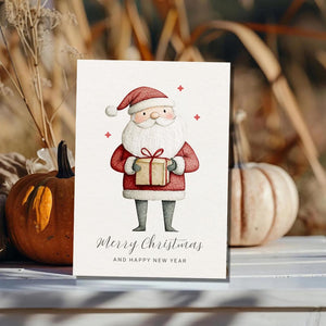 Christmas Card | Marry Xmas greeting Card | santa gift Card | Personalised Card name and age | For both of you | Santa Christmas card