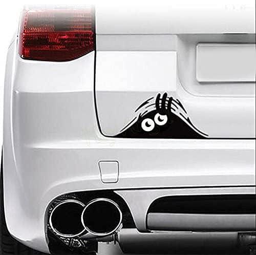 3D Peeking Monster Car Sticker: Funny Cartoon Vinyl Decal