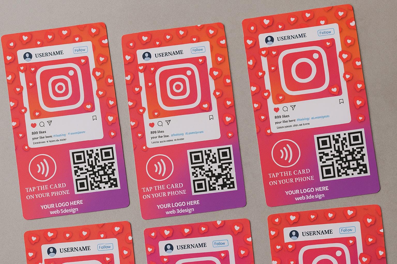 Custom NFC Instagram Tap Card: Social Media Business Card