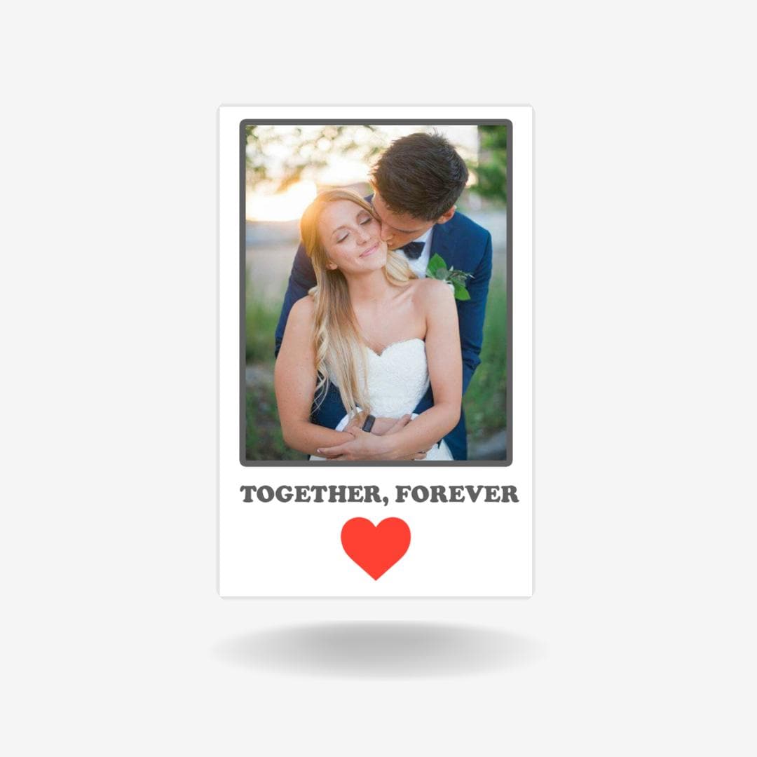 Personalise PVC Photo Wallet Card Forever | For Husband, Wife Or Boyfriend, Girlfriend Anniversary Photo Gift For Him, Her | Modern card