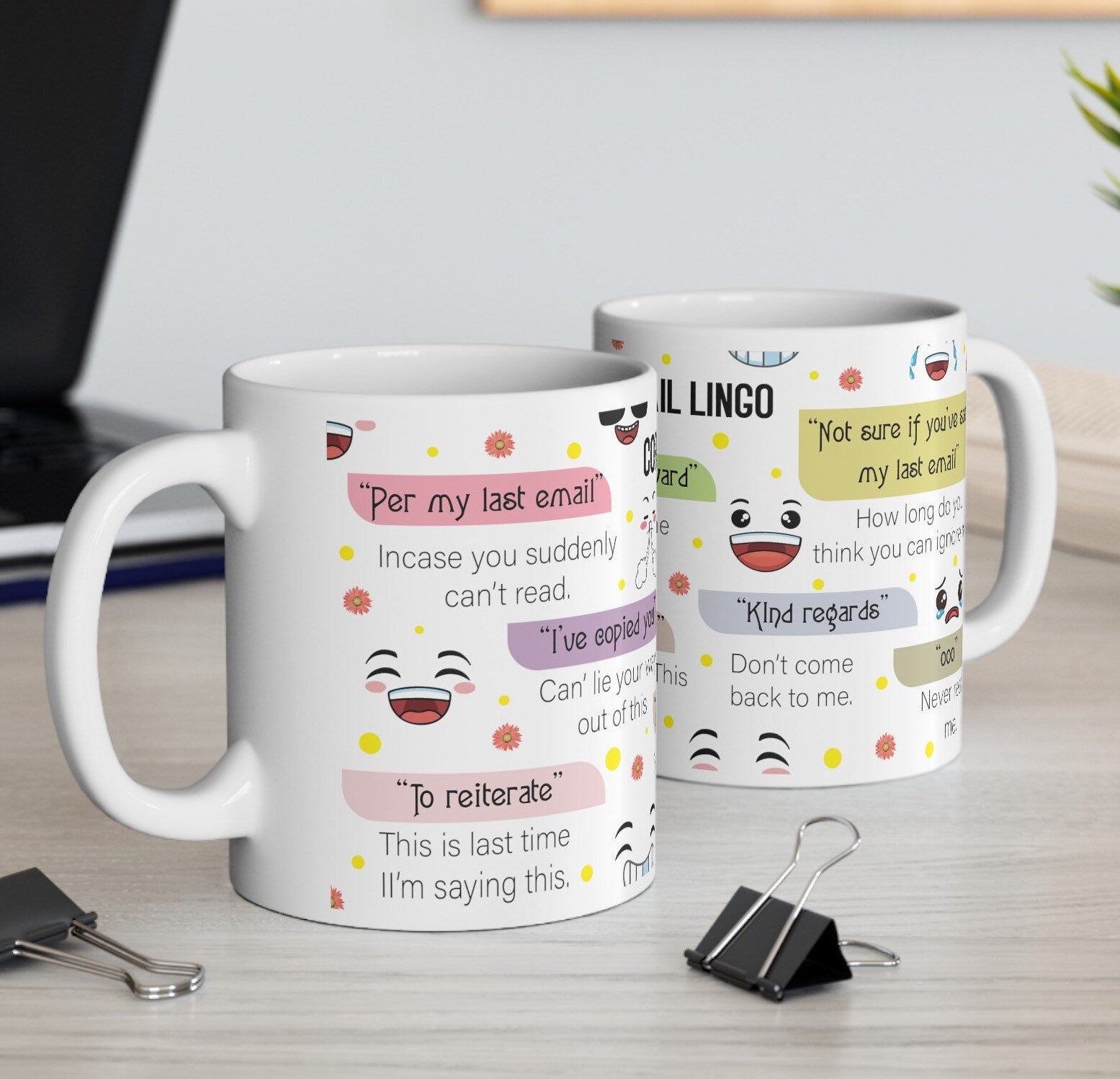 Email Lingo Coffee Mug: Funny Office Humor, Corporate Gift