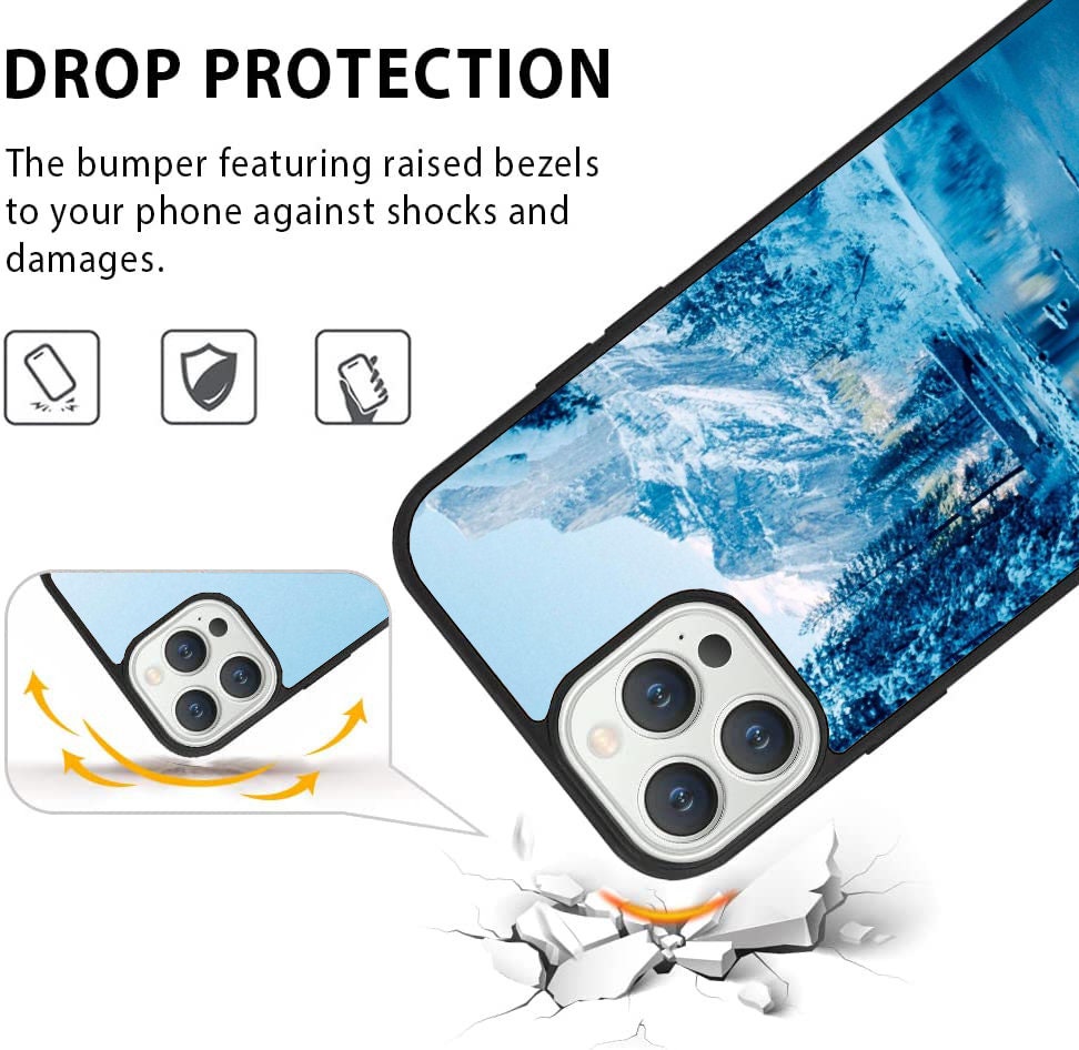 Winter Mountain iPhone & Samsung Case: Personalized TPU Rubber Protection