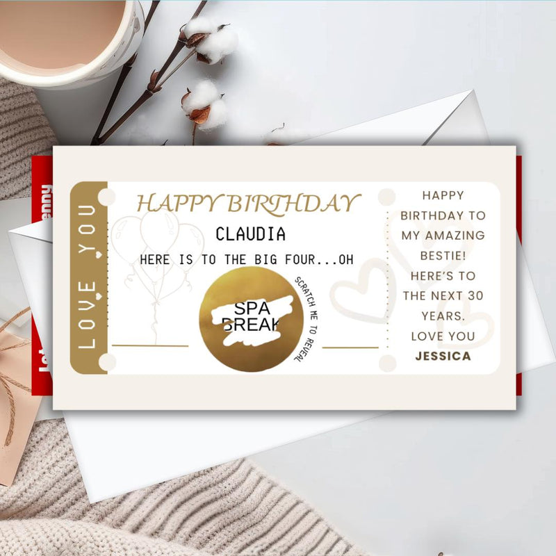 Birthday Scratch Card – Personalised Reveal Card for a Special Birthday Surprise