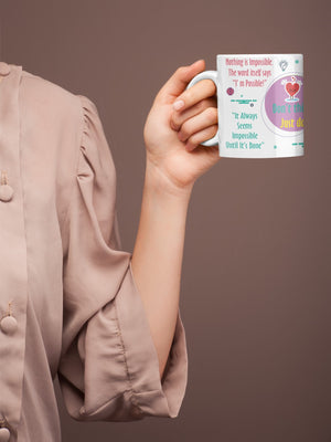 Mug Morning MINDSET Self Care Motivational Affirmation Wellbeing  Mental Health Mindset Law of Attraction Manifest ceramic mug