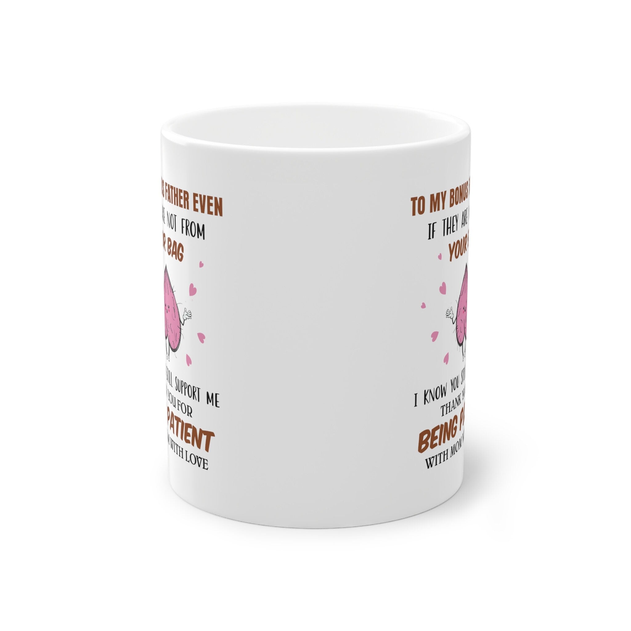 Step Dad, gift mug, crazy funny mug with a cute message, personalized with name, perfect  for him & for her happy