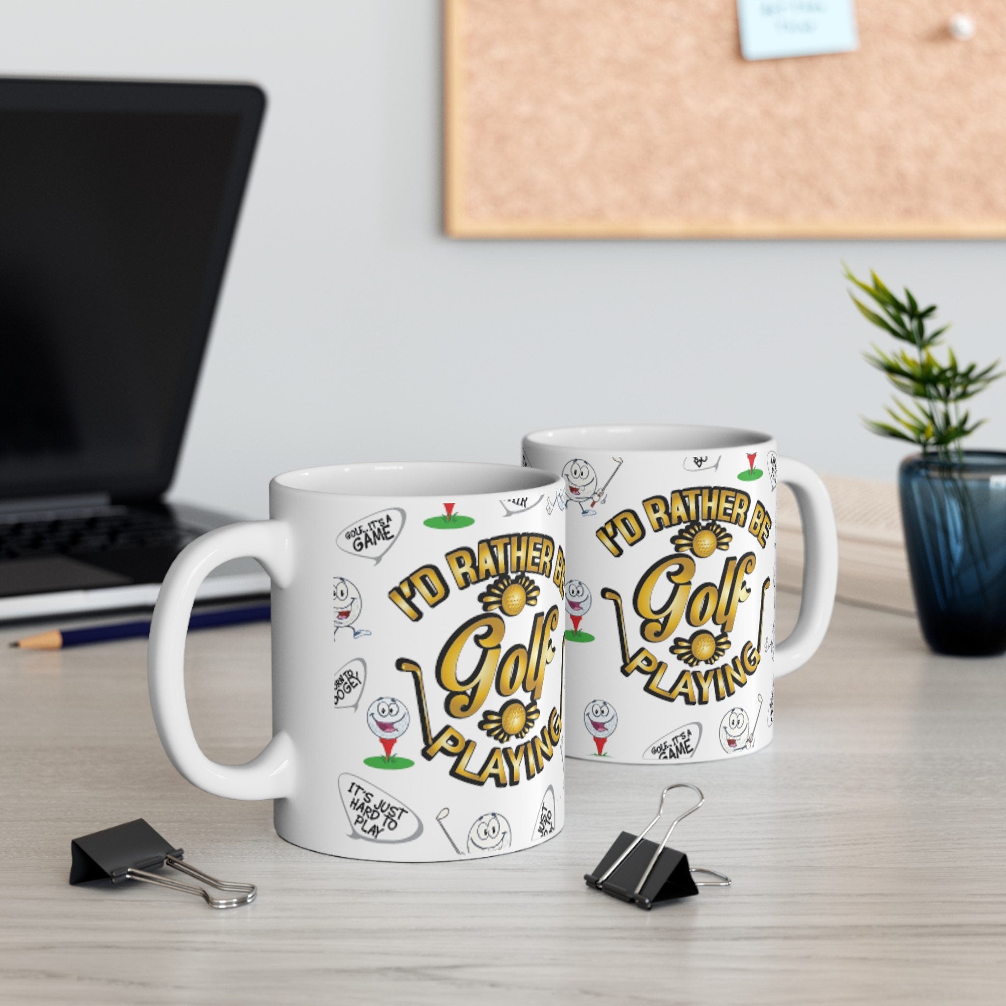 I’d Rather Golf Playing Ceramic Mug: The Perfect Birthday Gift for Her and him mug gift idea