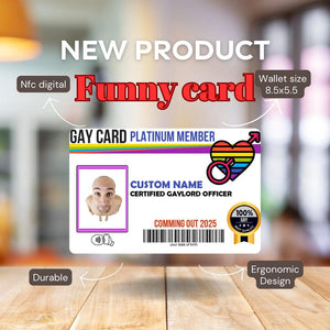 Personalized Gay Card: Platinum Membership Prank Gift with Digital Wallet