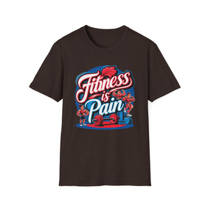 Motivational Gym T-Shirt Fitness is Pain, Progress is Power