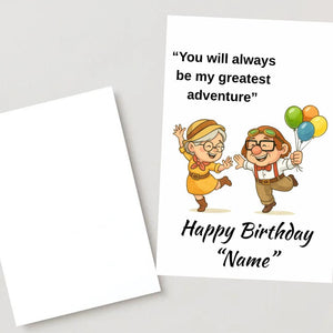 Birthday Card, Personalised Card, Card for Partner, Card for Husband, Card for Wife, Card for Girlfriend, Boyfriend, Cute Card