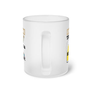 Frosted Glass Mug Champagne taste on a beer budget Glass Mug