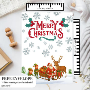 Christmas Card | Santa Team Xmas greeting Card | santa gift Card | For both of you | Santa Christmas card