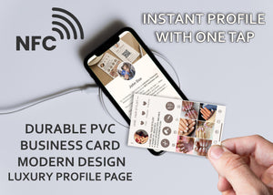 Luxury NFC Business Card: Digital Contact Card for Beauty Professionals