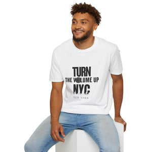 Turn The Volume Up NYC T-Shirt | New York City Typography Tee