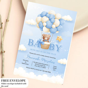Gender Neutral Bear Baby Shower Invitation, We Can Bearly Wait Baby Shower Invite, Brown Boho Bear Baby Shower Pack of 10/20/30