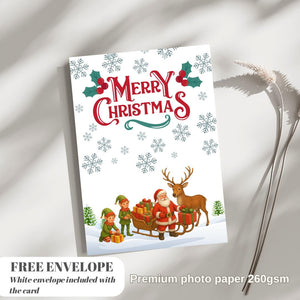 Christmas Card | Santa Team Xmas greeting Card | santa gift Card | For both of you | Santa Christmas card