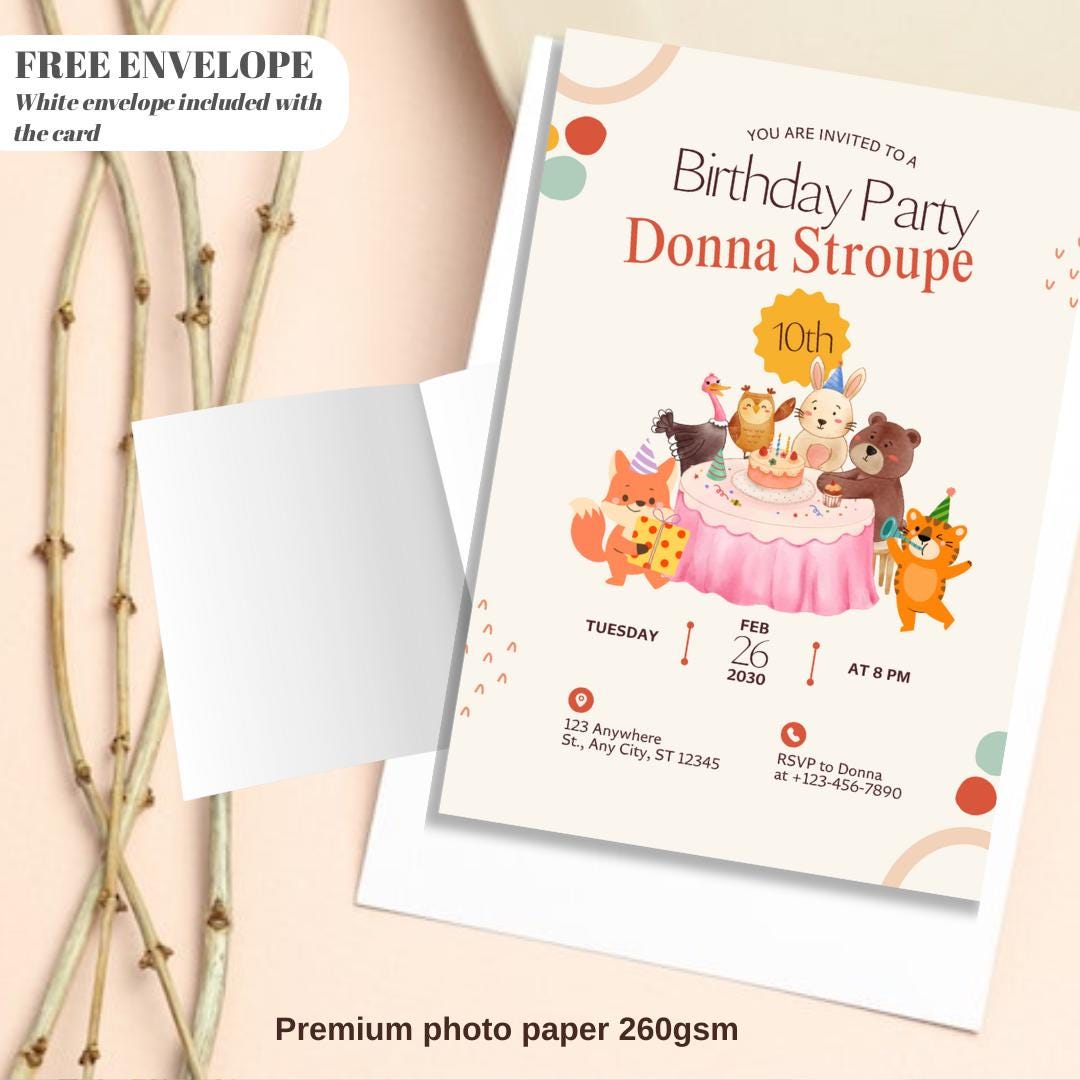 Beary Birthday Invitation, Bear Birthday Invite, Teddy  Birthday,  Birthday Girl, Beary Birthday Party Invite Pink 10/20/30 invitations card