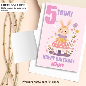 Bunny Pepa Personalised Birthday Card Greeting Card Girl card greeting card | Bunny Pepa gift | birthday card greeting card pepa gift
