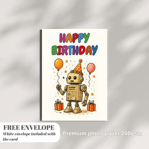 Custom Birthday Card, Robot Birthday card, R2-D2 Birthday Card Funny Birthday Card Anniversary card, gift birthday card for him