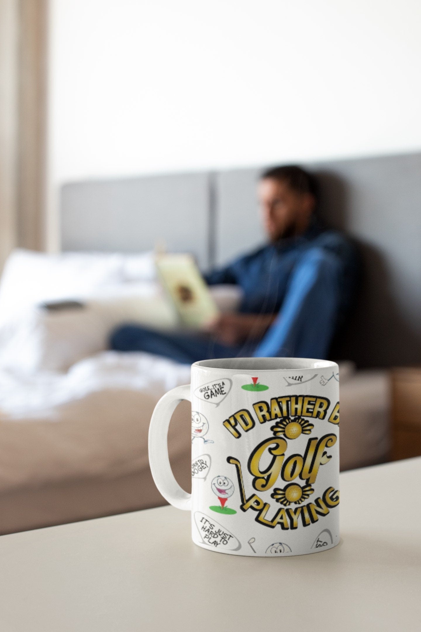 I’d Rather Golf Playing Ceramic Mug: The Perfect Birthday Gift for Her and him mug gift idea