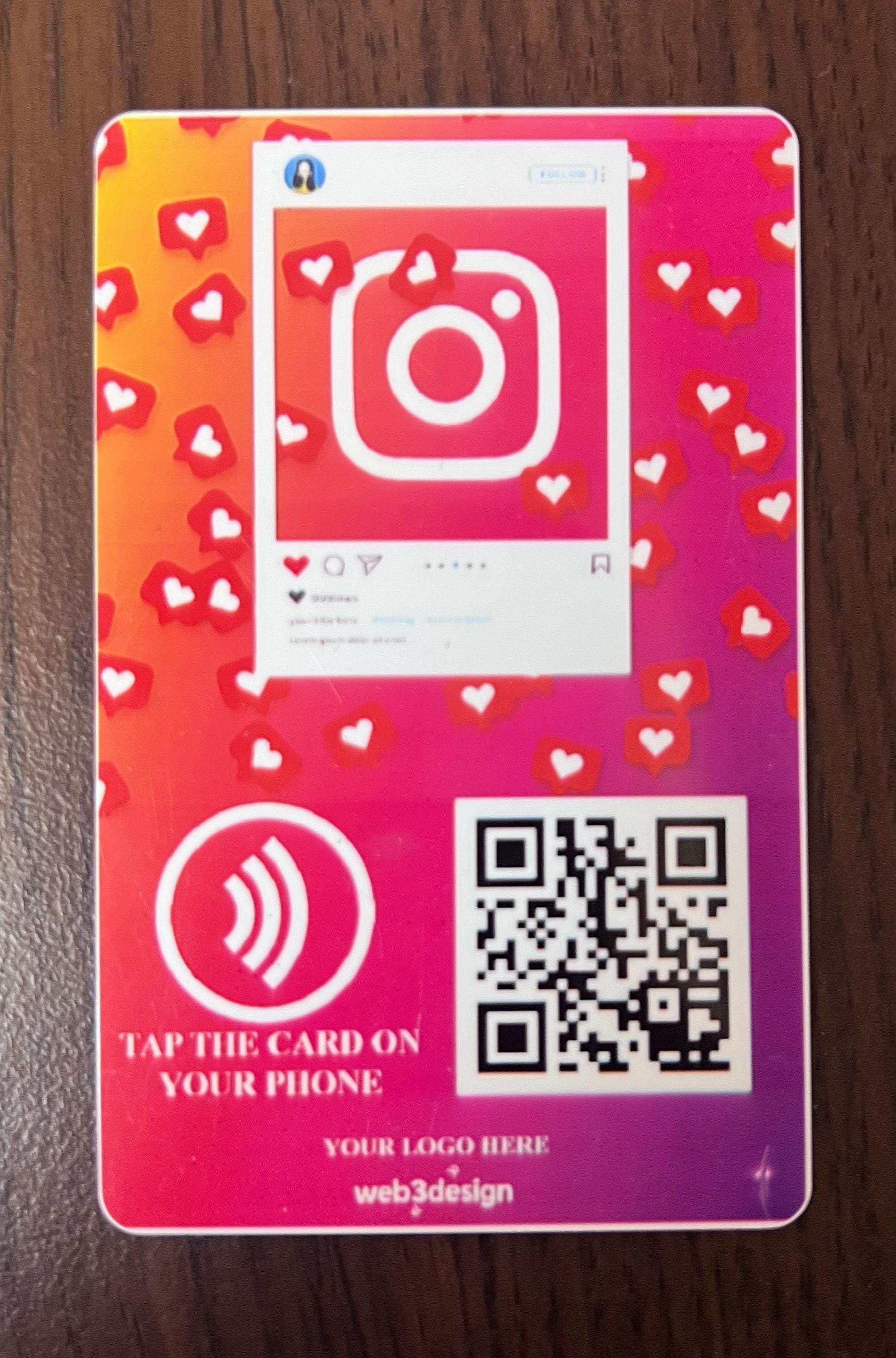 Custom NFC Instagram Tap Card: Social Media Business Card