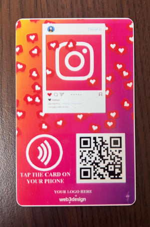 Custom NFC Instagram Tap Card: Social Media Business Card