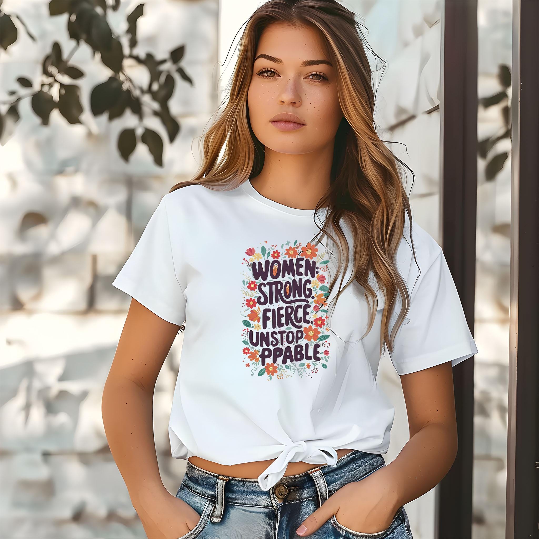 Trendy Women T-Shirt | Damen Fashion Tee | Soft Cotton Casual Tshirt for Everyday Wear