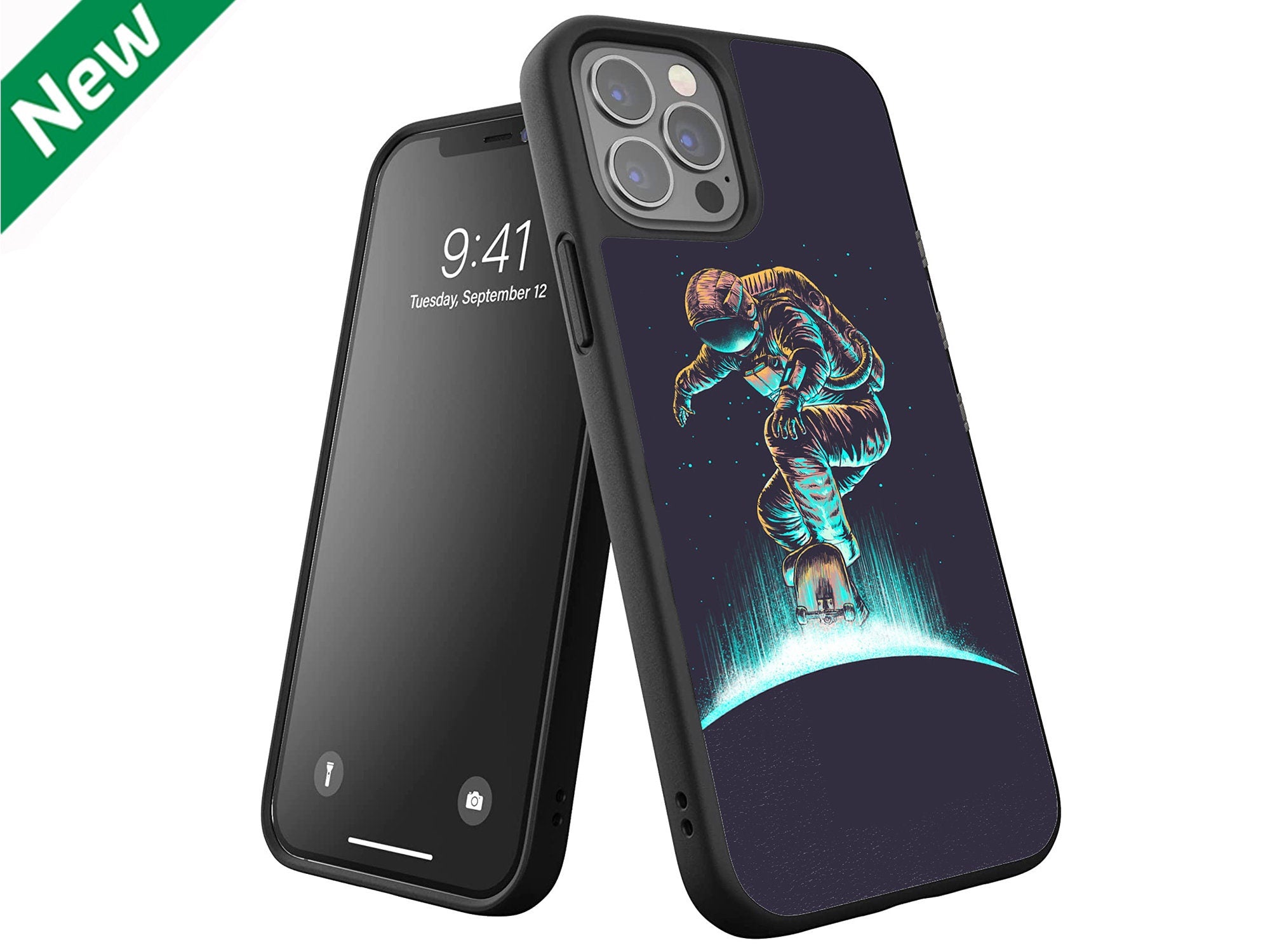 Astronaut Skater iPhone Case: Shockproof Protective Cover