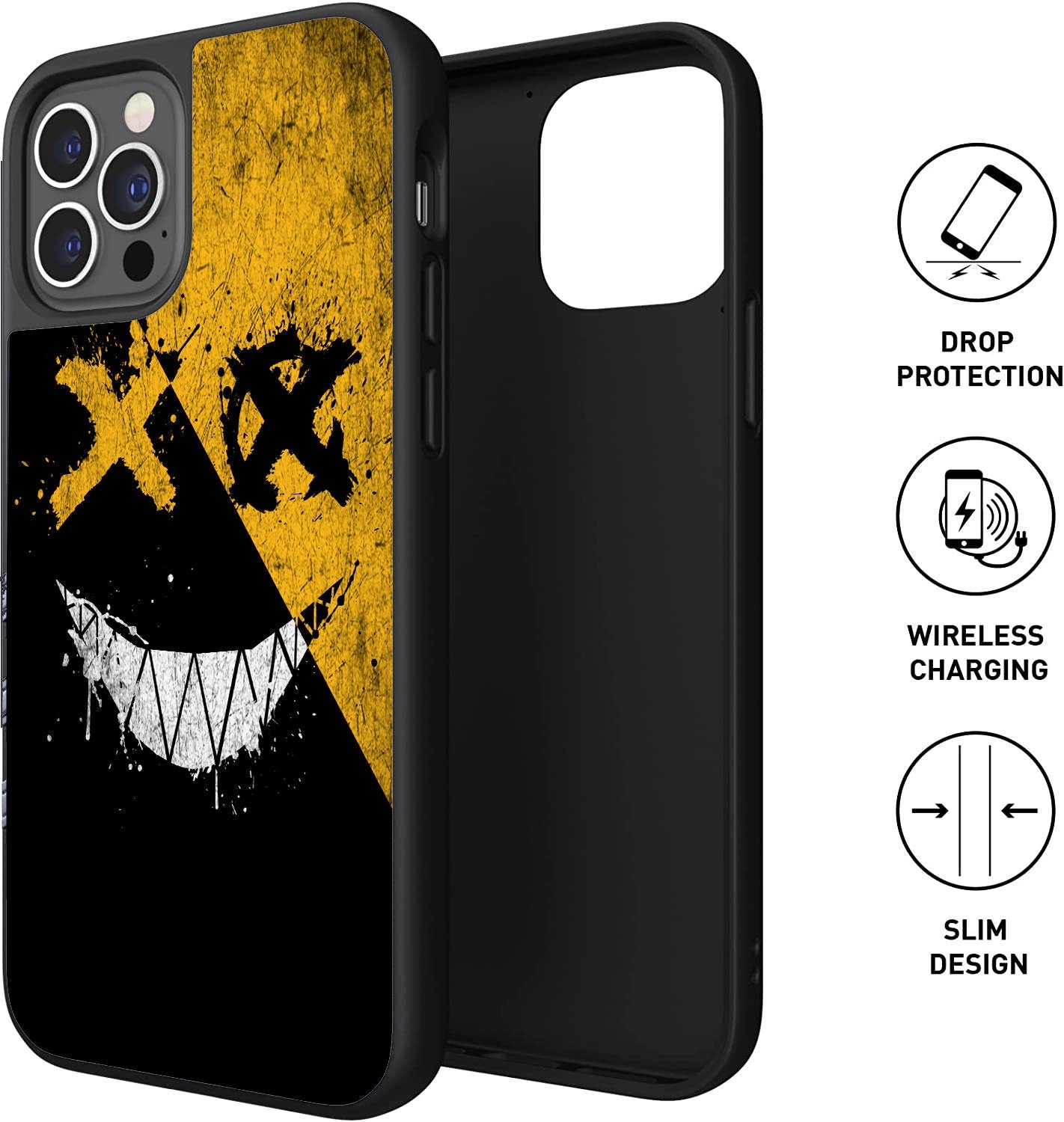 Phone Case, Colors for Your, iPhone 11 | 12| 13 | 14 Pro Max, Samsung, in 2023, Yellow, Black, and White