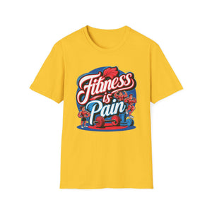 Motivational Gym T-Shirt Fitness is Pain, Progress is Power