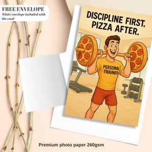 Funny Personal Trainer Card – Gym Lover Christmas Card – Personal Trainer Gift – Fitness Coach Thank You Card – Unique Gym Card