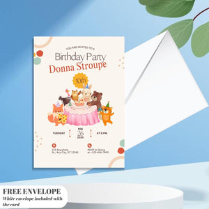 Beary Birthday Invitation, Bear Birthday Invite, Teddy  Birthday,  Birthday Girl, Beary Birthday Party Invite Pink 10/20/30 invitations card