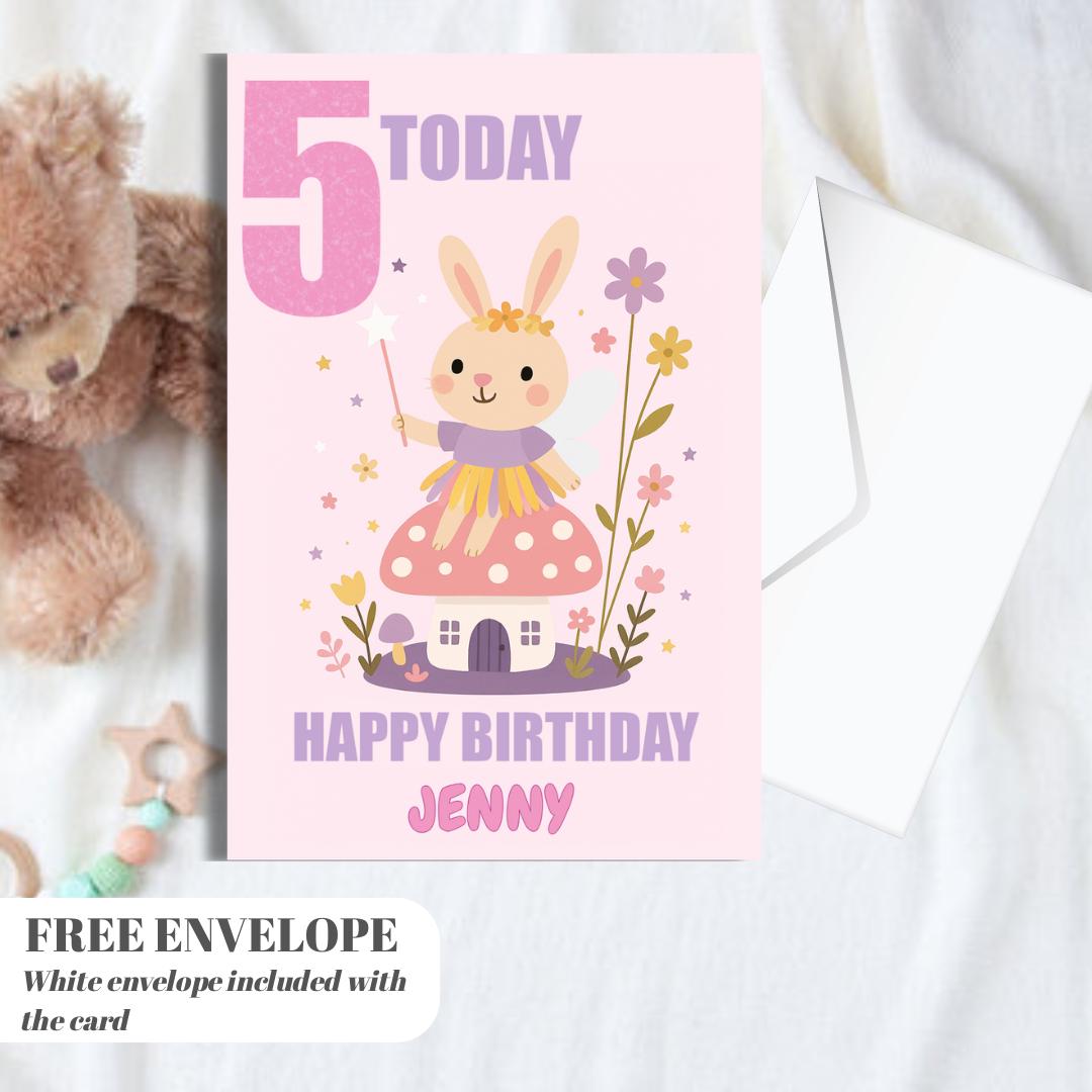 Bunny Pepa Personalised Birthday Card Greeting Card Girl card greeting card | Bunny Pepa gift | birthday card greeting card pepa gift