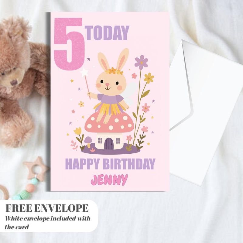 Bunny Pepa Personalised Birthday Card Greeting Card Girl card greeting card | Bunny Pepa gift | birthday card greeting card pepa gift