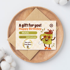 Custom Birthday Scratch Card – Personalised Surprise Reveal Gift for Him or Her | Unique Fun Birthday Present