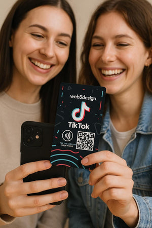 Custom NFC TikTok Follow Card: Double-Sided Social Media Growth