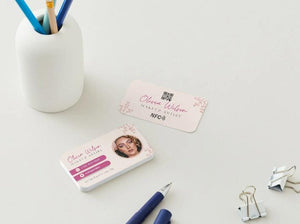 NFC Digital Business Card: Elegant Contactless Card for Beauty Professionals