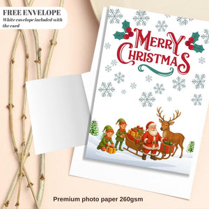 Christmas Card | Santa Team Xmas greeting Card | santa gift Card | For both of you | Santa Christmas card
