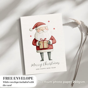 Christmas Card | Marry Xmas greeting Card | santa gift Card | Personalised Card name and age | For both of you | Santa Christmas card