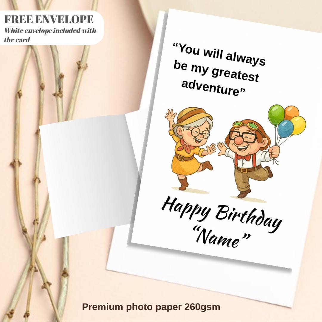 Birthday Card, Personalised Card, Card for Partner, Card for Husband, Card for Wife, Card for Girlfriend, Boyfriend, Cute Card