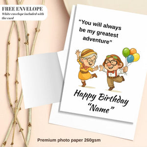 Birthday Card, Personalised Card, Card for Partner, Card for Husband, Card for Wife, Card for Girlfriend, Boyfriend, Cute Card