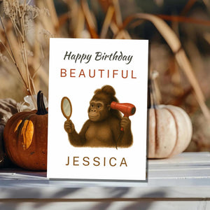Birthday Card - Funny Personalised Greeting Card | Custom Name Card for your friends, niece, auntie, sister, grandma