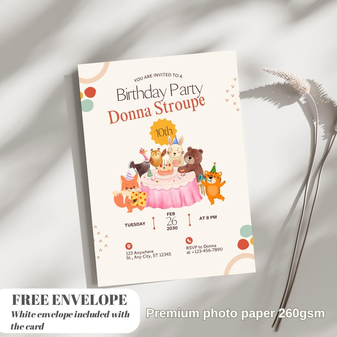 Beary Birthday Invitation, Bear Birthday Invite, Teddy  Birthday,  Birthday Girl, Beary Birthday Party Invite Pink 10/20/30 invitations card