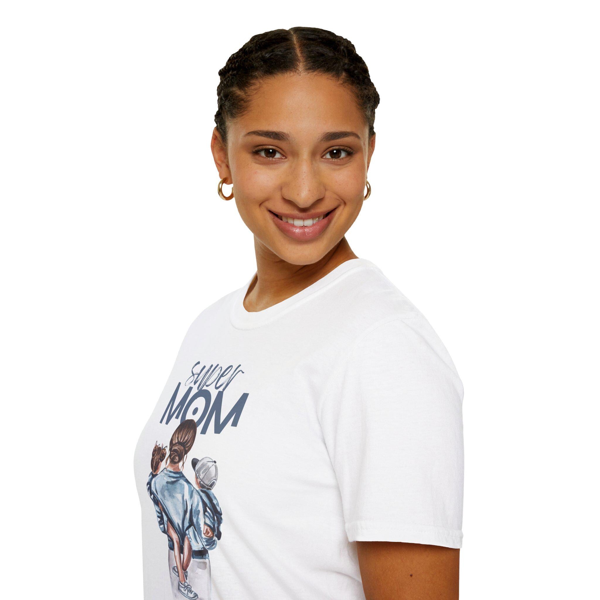Super Mom Unisex T-Shirt, Mother's Day Gift, Birthday Present for Her, Love Tee for Moms