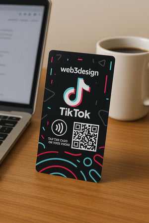 Custom NFC TikTok Follow Card: Double-Sided Social Media Growth