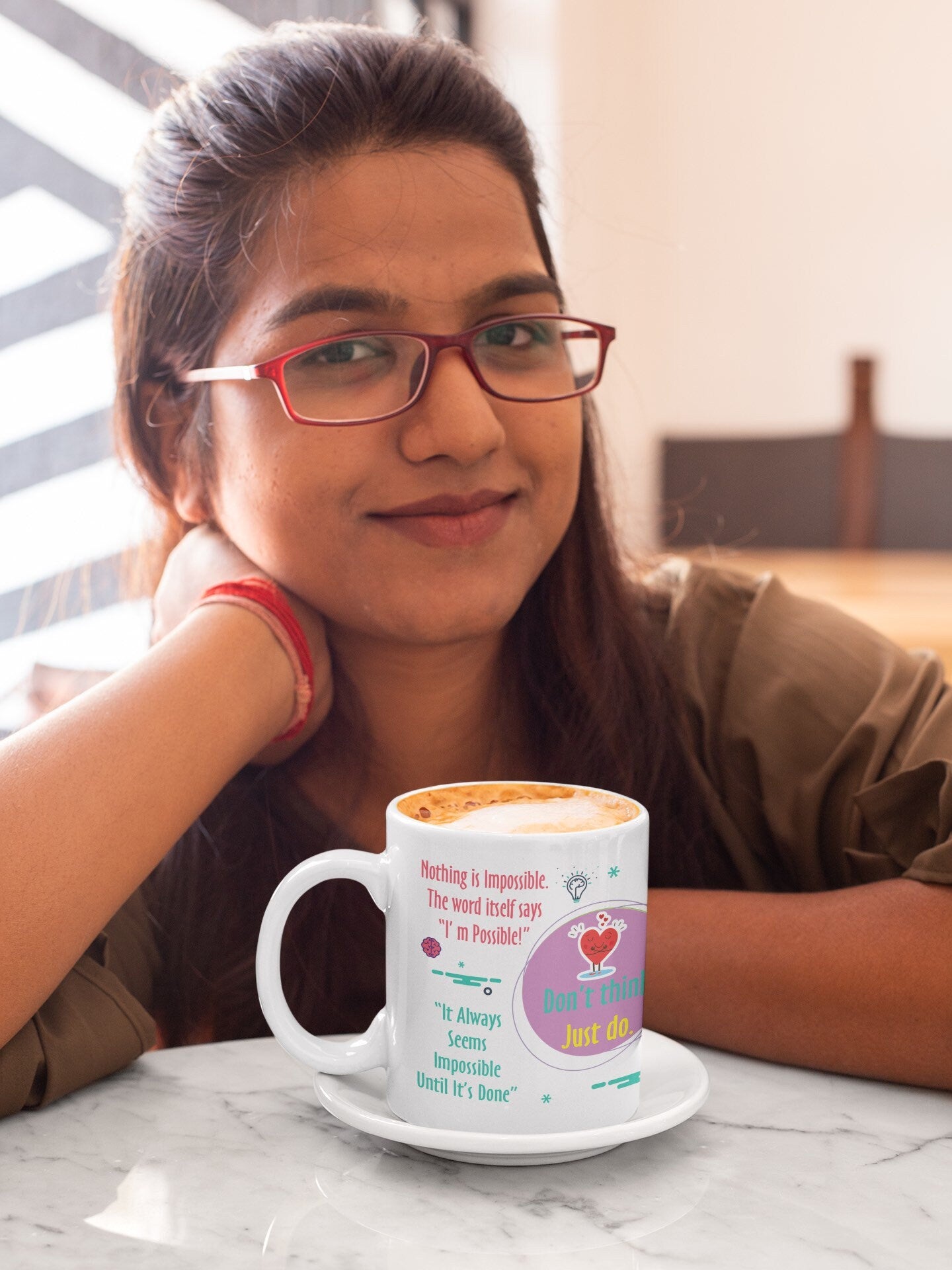 Mug Morning MINDSET Self Care Motivational Affirmation Wellbeing  Mental Health Mindset Law of Attraction Manifest ceramic mug