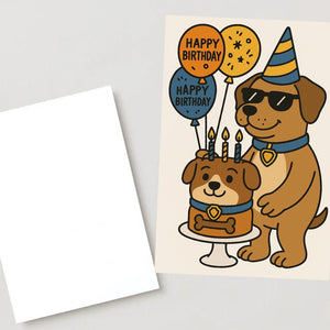 Dog Birthday Card – Cute Funny Greeting Card for Dog Lovers, Happy Birthday Pup, Card for Him or Her